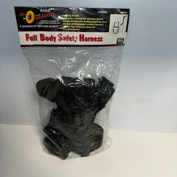 API Outdoors Full Body Safety Harness Black One Size FSH30 NEW in OPEN Packaging - Picture 1 of 13